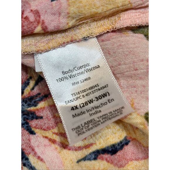 Terra & Sky full figure floral blouse plus size 4X - Picture 10 of 12